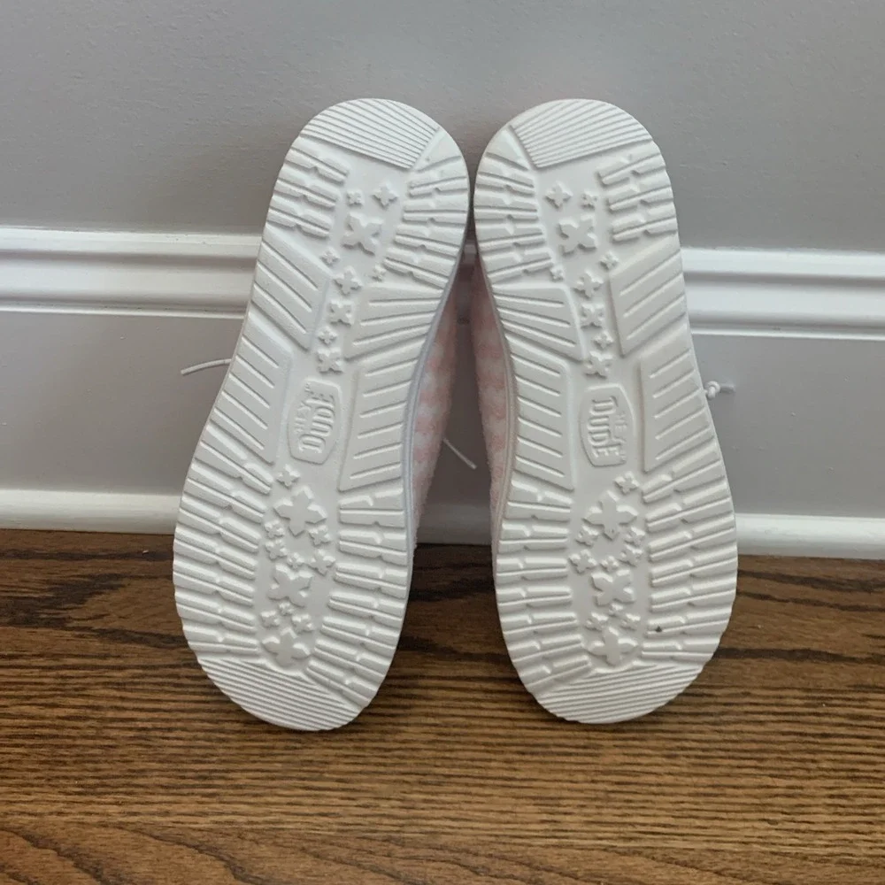 Hey Dude Wendy Stripe Slip Terry Pink/White Shoes Women's Size 9 - 43186-690